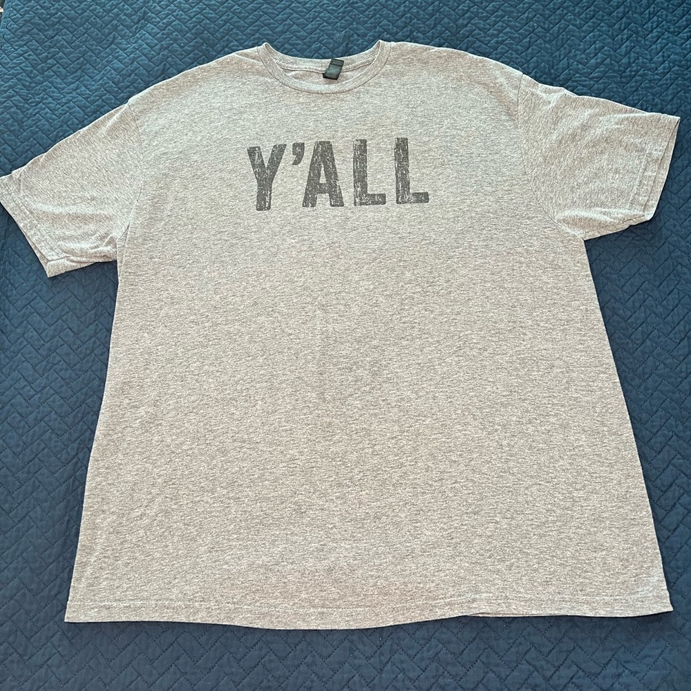 Y'ALL Southern Graphic Tee Grey‎ Size 2XL